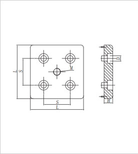 鋁型材端面連接板二維圖1 鋁型材端面連接板二維圖1
