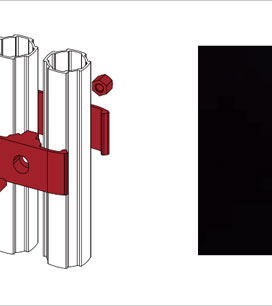 精益管雙卡環連接扣件安裝示意圖 精益管雙卡環連接扣件安裝示意圖