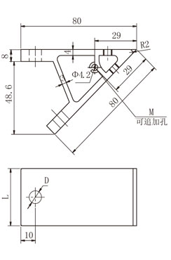 45度鋁型材角件物理參數1 45度鋁型材角件物理參數1