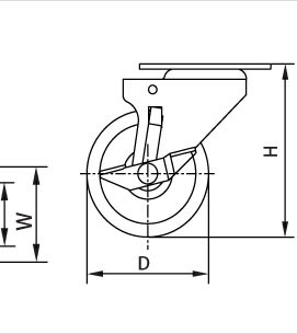 平板活動腳輪二維參數2 平板活動腳輪二維參數2