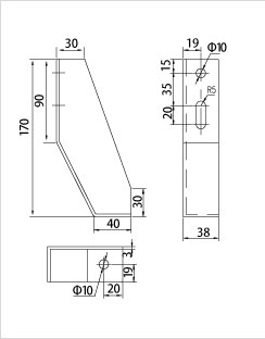 底腳支撐角件二維圖 底腳支撐角件二維圖