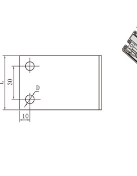 45度鋁型材角碼頂視圖 45度鋁型材角碼頂視圖