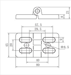 可調節合頁二維圖 可調節合頁二維圖