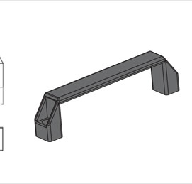 鋁合金把手3D模型 鋁合金把手3D模型